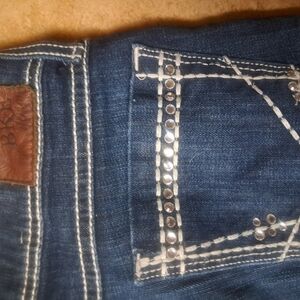 BKE Blue Jeans with Contrast Stitching